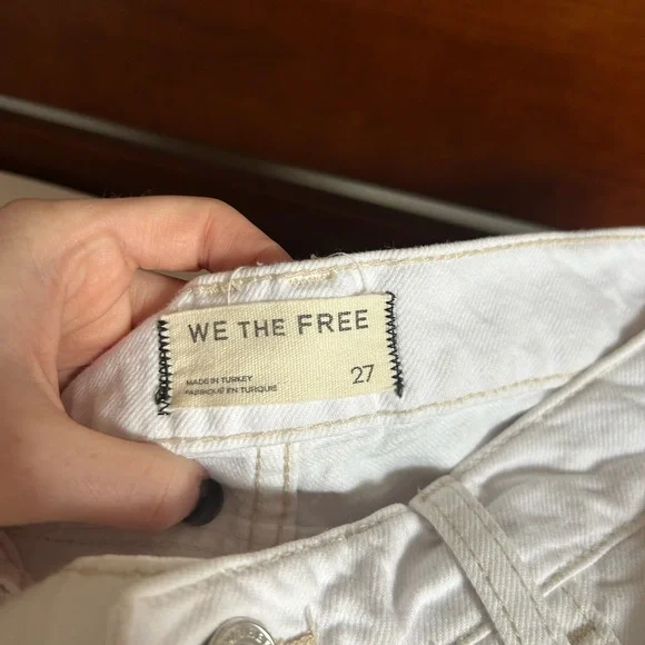 Free People White Barrel Jeans - Picture 3 of 3